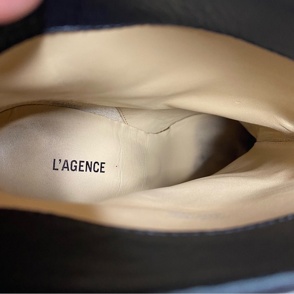 L’agence Mariette Pointy Toe Black Rhinestone Heeled Bootie 9 1/2 - Picture 13 of 15